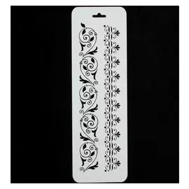 Трафарет бордюрный "Узоры" пластик, 10х32 см