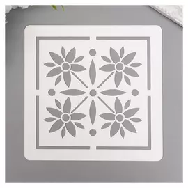 Трафарет "Цветы квилт" 15х15 см