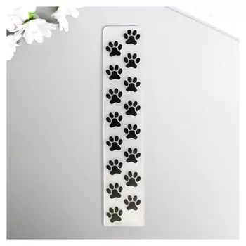 Трафарет для эмбосирования пластик "Следы лапок" 3х15 см