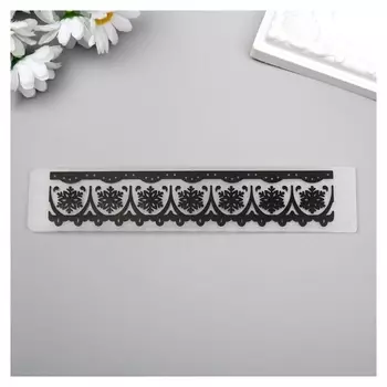 Трафарет для эмбосирования пластик "Снежинки и узоры" 3х15 см