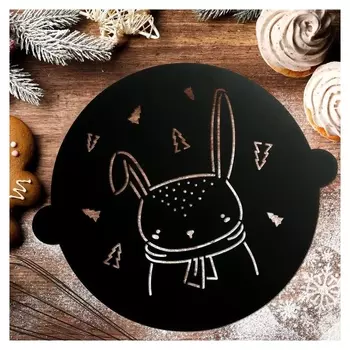 Трафарет для выпечки «Новогодний заяц», 30 × 35 см