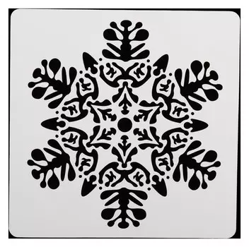 Трафарет квадратный "Зимнее чудо" 15х15 см