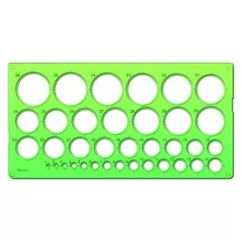 Трафарет окружностей 1-36 мм