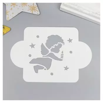 Трафарет пластик "Ангел" 10х10 см