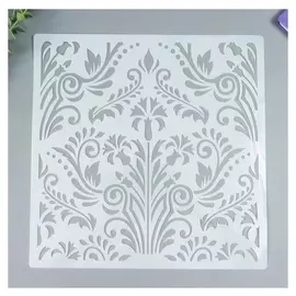 Трафарет пластик "Цветочный" 30х30 см