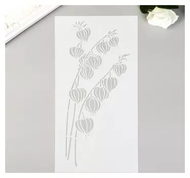 Трафарет пластик "Физалис" 23х12 см