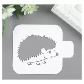 Трафарет пластик "Ёжик" 9х9 см