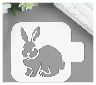 Трафарет пластик "Кролик" 9х9 см