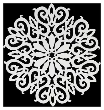 Трафарет пластик "Круг. узоры 2" 15х15 см