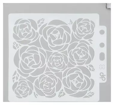 Трафарет пластик "Крупные розы" 13х14 см