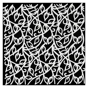 Трафарет пластик "Мелкий лист" 15х15 см