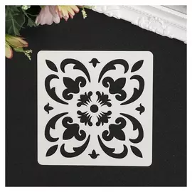 Трафарет пластик "Плитка азулежу" 10х10 см