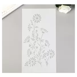 Трафарет пластик "Ромашковый куст" 23х12 см