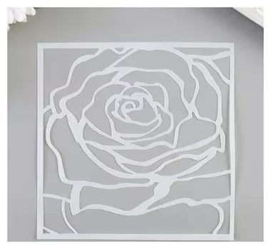 Трафарет пластик "Роза" 15х15 см