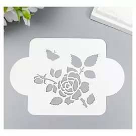 Трафарет пластик "Розочка" 10х10 см