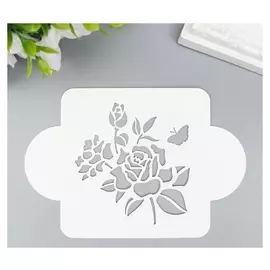 Трафарет пластик "Розы" 10х10 см