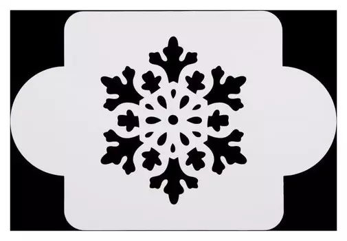 Трафарет пластик "Снежинка крупная" 10х10 см (Мднг-25)