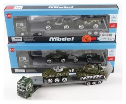 Трак-автовоз военный с машинками