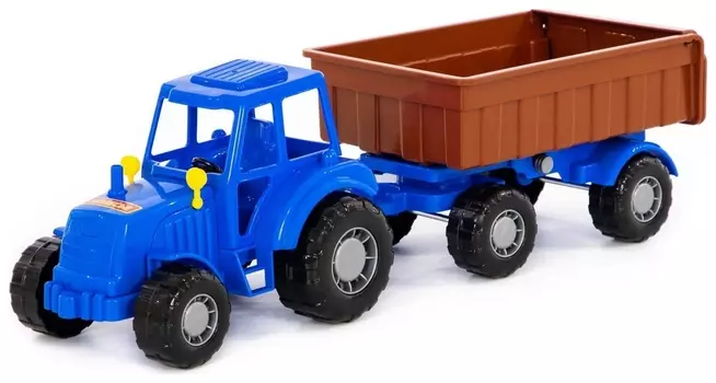 Трактор Мастер с прицепом №1 цвет синий