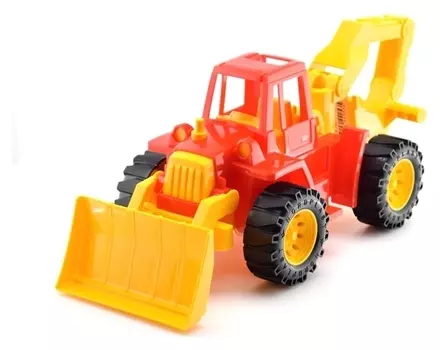 Трактор с грейдером и ковшом "Ангара"