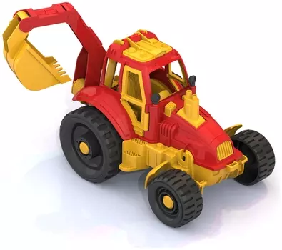 Трактор с ковшом с движущимися частями