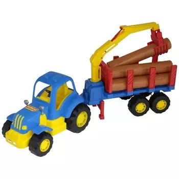 Трактор с полуприцепом-лесовозом Силач