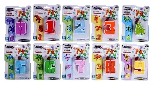 Трансботы «Цифрозавр», цифры от 0 до 9