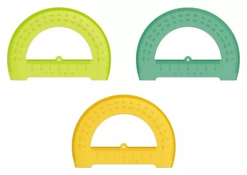 Транспортир 12см,neon Cristal тр-31