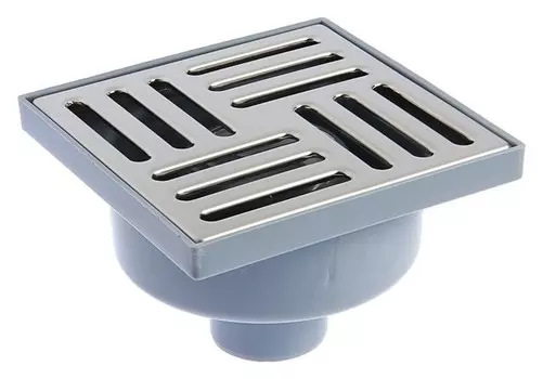 Трап "АНИ" Ta5212, D=50 мм, вертикальный, решетка нержавейка, 150х150 мм