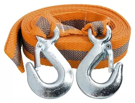 Трос буксировочный 2.5 т, 2 крюка, пакет россия