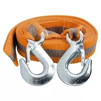 Трос буксировочный 5 т, 2 крюка, пакет россия