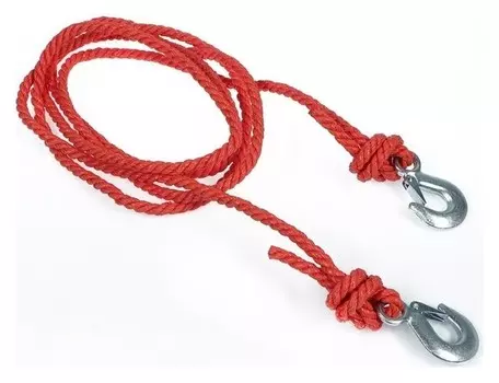 Трос буксировочный 5 тонн, тип канат, без цветных тканевых вставок, с 2 крюками