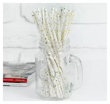 Трубочка для коктейля «Звёздочки», набор 25 шт.