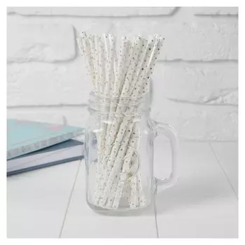 Трубочки для коктейля «Конфетти», набор 25 шт.