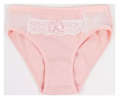 Трусы для девочки, цвет персиковый, рост 128 см
