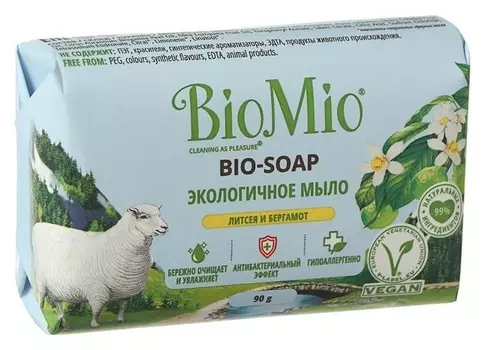 Туалетное мыло Литсея и бергамот Bio-soap