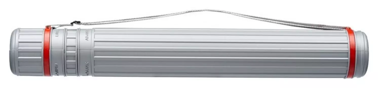 Тубус D90мм, L630-1100мм серый на ремне