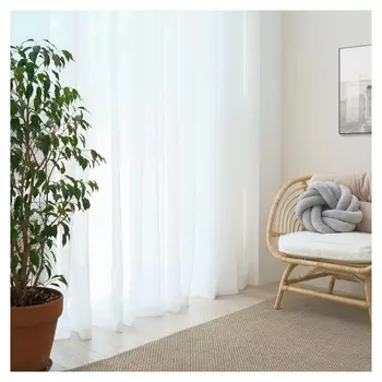 Тюль «Этель» 140×250 см, цвет белый, вуаль, 100% п/э