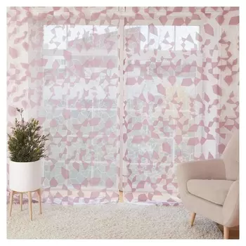 Тюль "Этель" абстракция (Цвет лиловый) без утяжелителя, ширина 250 см, высота 270 см