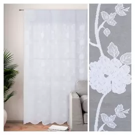Тюль "Этель" чувственный цветок, 150х250 см с фестоном, 69 г/м²，100% п/э
