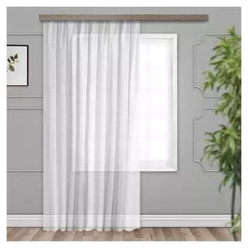 Тюль, размер 200х260 см, тиснение вензель, цвет белый, вуаль