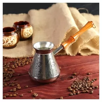 Турка для кофе медная "Орнамент", 0,5 л