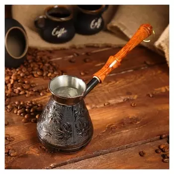Турка для кофе медная «Ромашка», 0,4 л