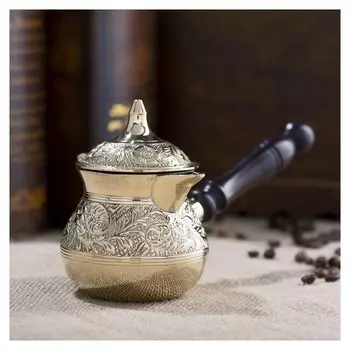 Турка с крышкой "Золотые узоры", 250 мл