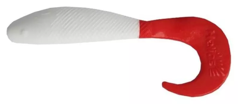 Твистер Helios Hybrid 7,0 см White &amp; Red Hs-13-003 (Набор 7 шт)