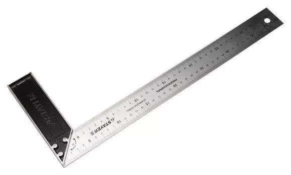 Угольник Stayer Profi столярный, нерж. 37мм, 400мм (3431-40_z01)