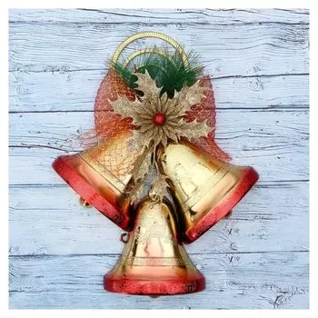 Украшение новогоднее "Колокольчики" кольца и веточки, 29х34 см