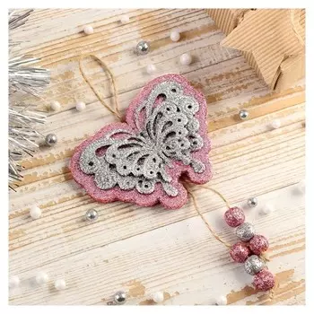 Украшение ёлочное "Бабочка" 10х7 см