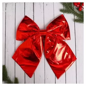 Украшение ёлочное "Бант лоск" 24х26 см, красный