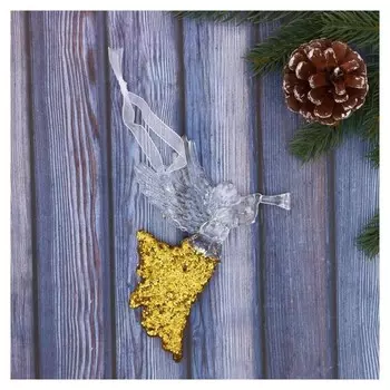 Украшение ёлочное "Девушка - ангел" 8х11 см золото